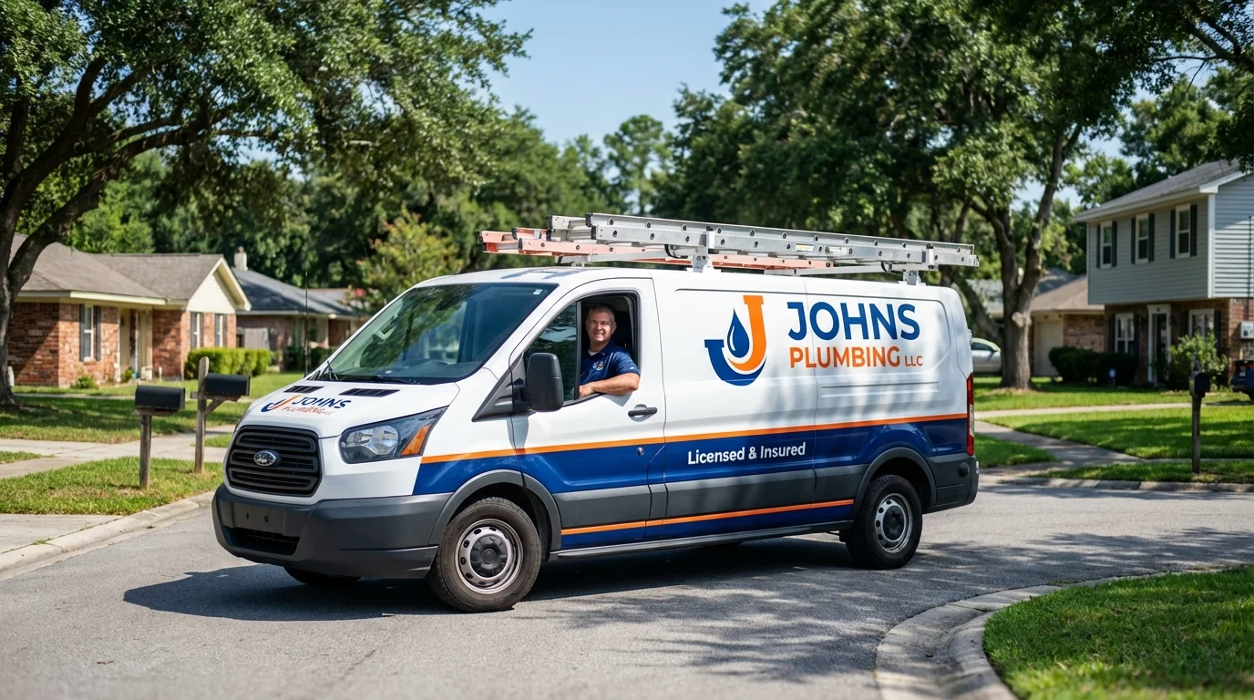 Johns Plumbing LLC service van in Kohler, WI